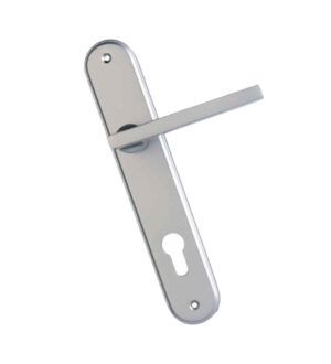 Nero Silk Appeal   Brass Door Lever Handle Contemporary on Plate