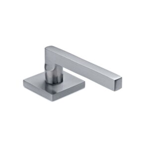 Nero on Squar Rose Brushed Nickel Brass Door Lever Handle Contemporary on Rose