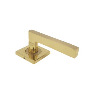 Nero on Squar Concealed Rose Gold Satin Brass Door Lever Handle Contemporary on Rose