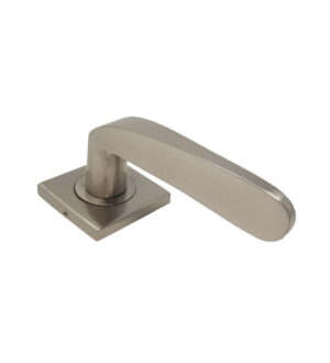 Tango on Squar Concealed Rose Brushed Nickel Brass Door Lever Handle Contemporary on Rose