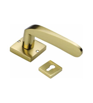 Tango on Squar Rose Gold Stain Brass Door Lever Handle Contemporary on Rose