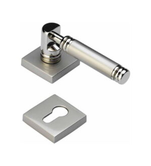 Tatvam on Round Rose Silk Appeal Brass Door Lever Handle Contemporary on Rose