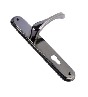 Olimpia Black Nickel Brass Door Lever Handle Contemporary on Plate